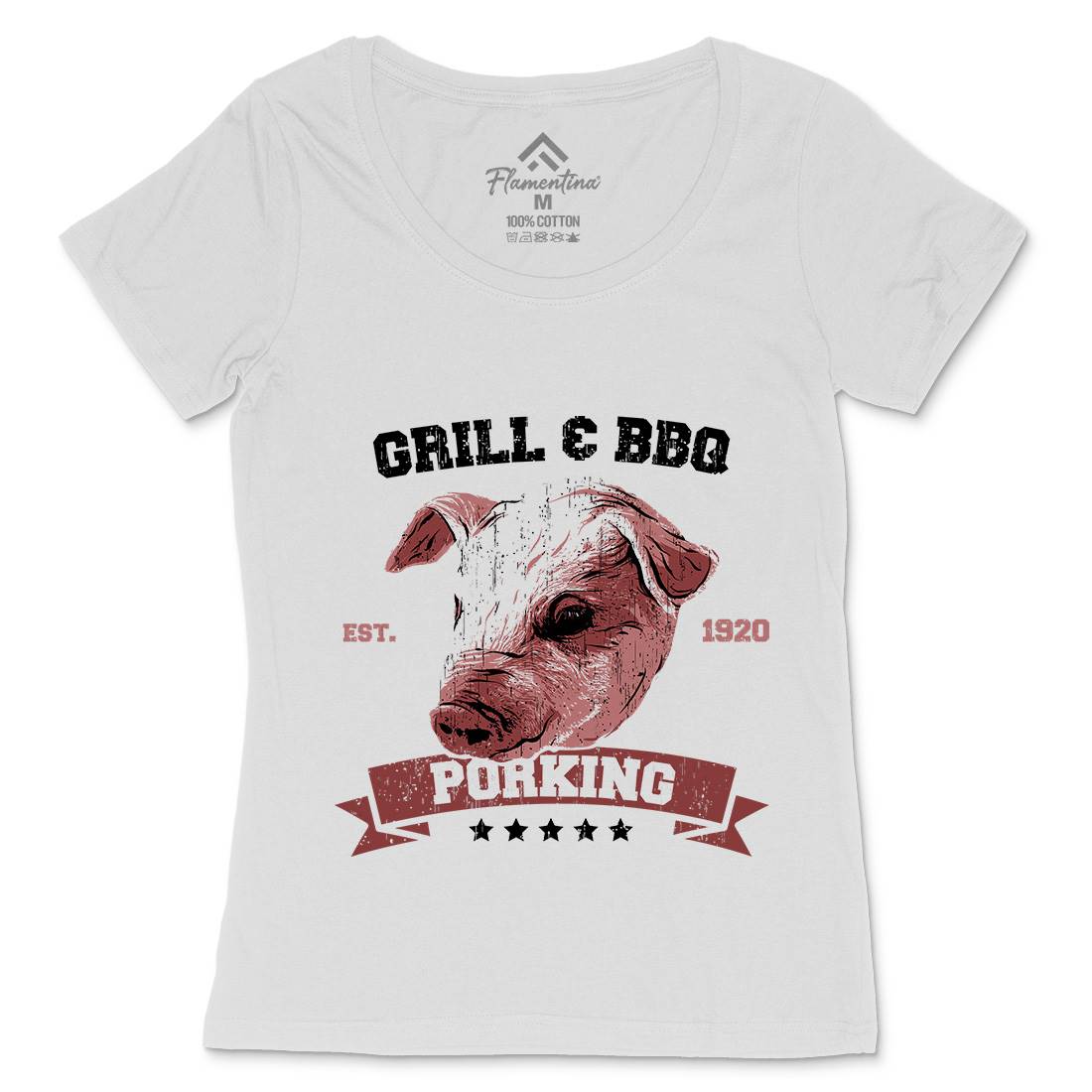 Pork King Womens Scoop Neck T-Shirt Animals B751