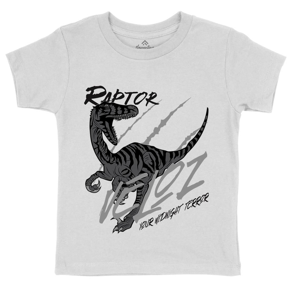 Raptor Terror Kids Crew Neck T-Shirt Animals B753