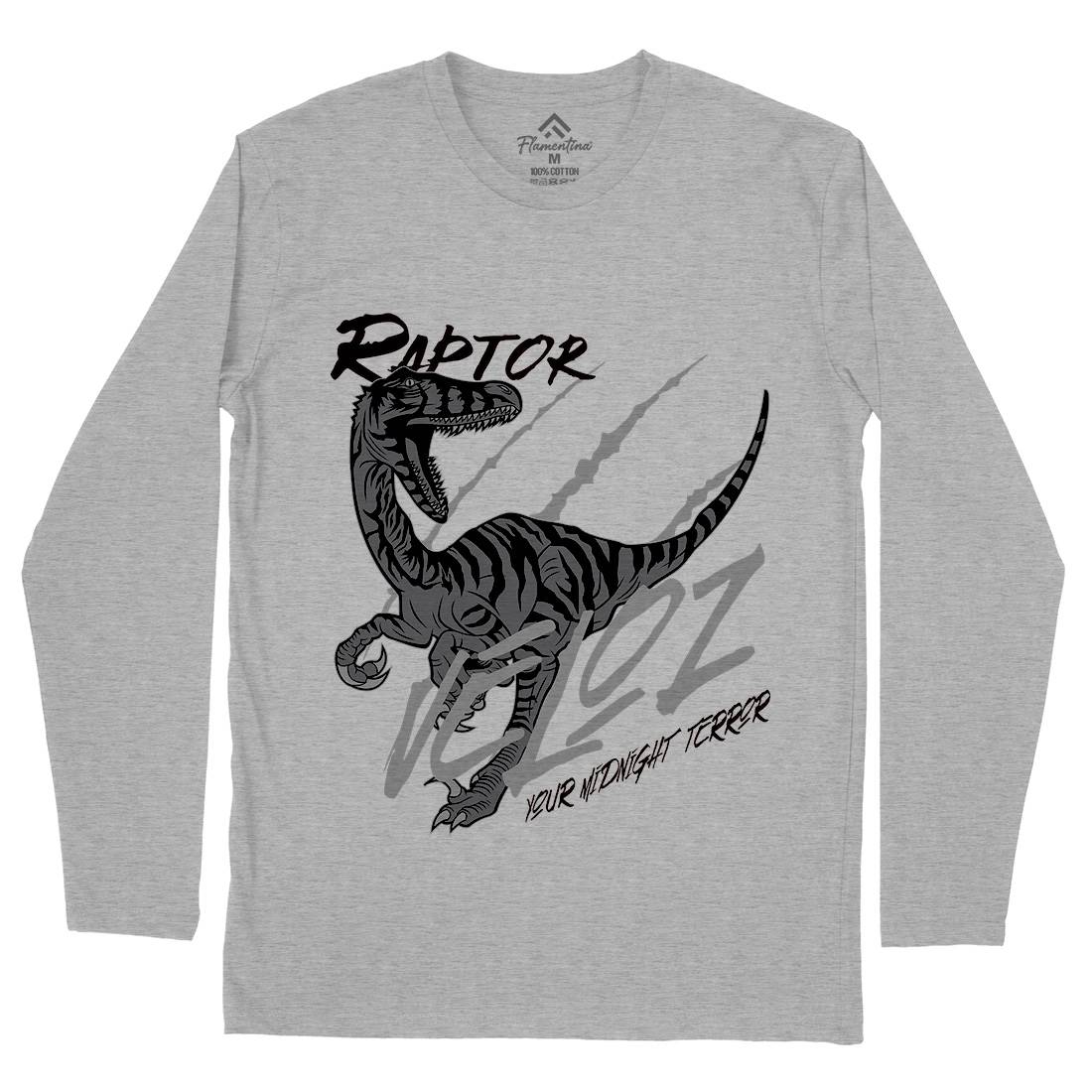 Raptor Terror Mens Long Sleeve T-Shirt Animals B753
