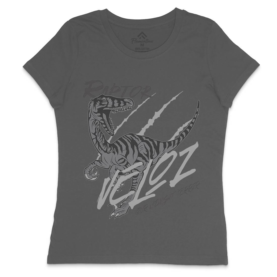 Raptor Terror Womens Crew Neck T-Shirt Animals B753