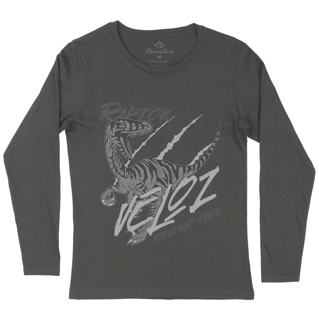 Raptor Terror Womens Long Sleeve T-Shirt Animals B753