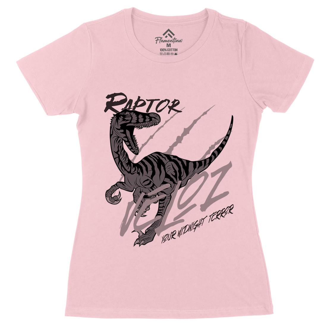 Raptor Terror Womens Organic Crew Neck T-Shirt Animals B753