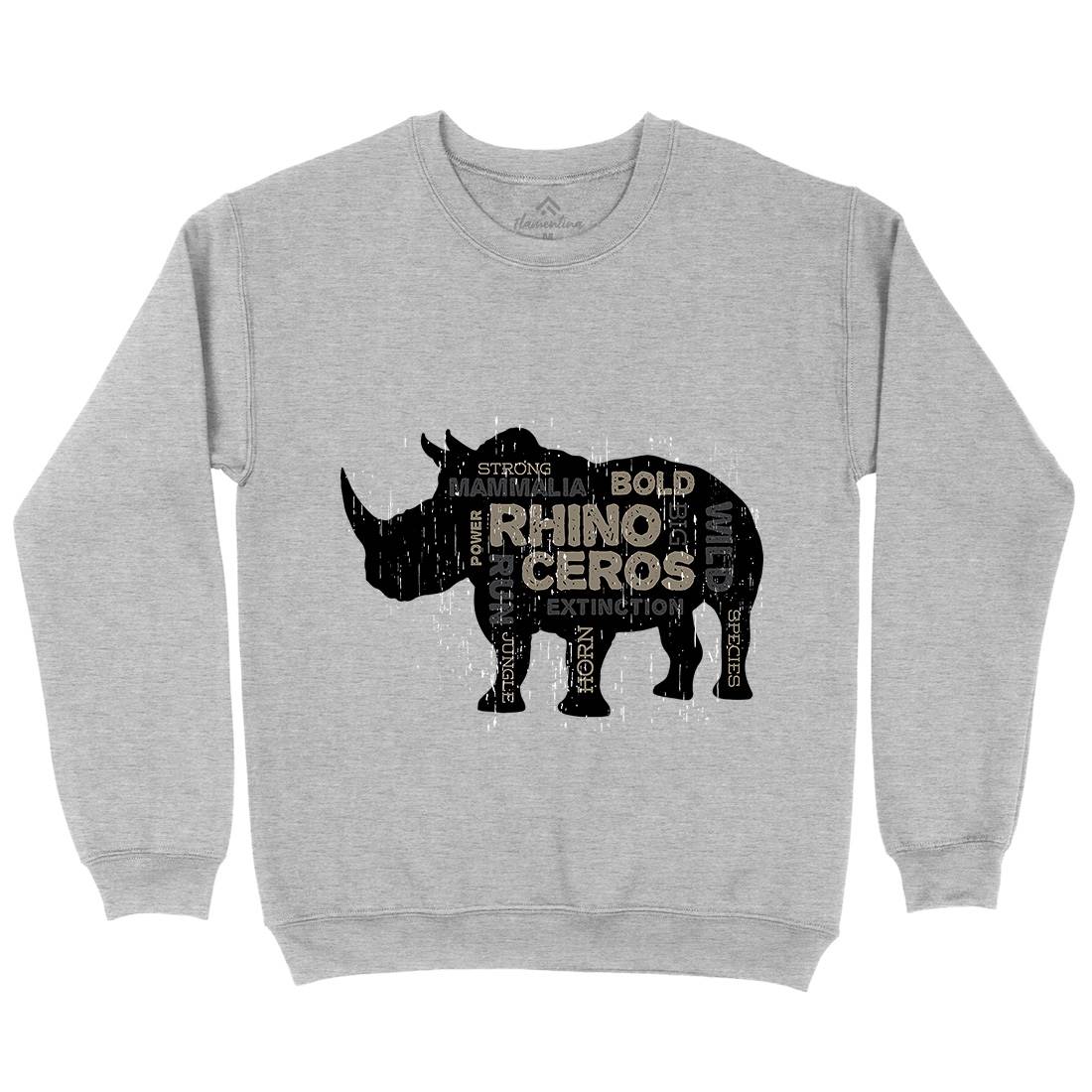 Rhino Power Kids Crew Neck Sweatshirt Animals B754