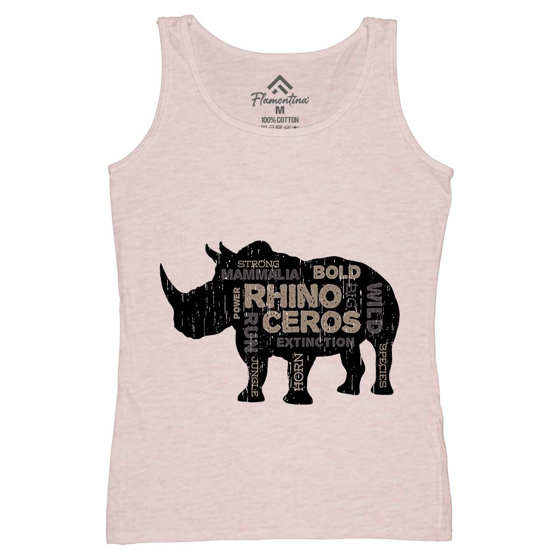 Rhino Power Womens Organic Tank Top Vest Animals B754
