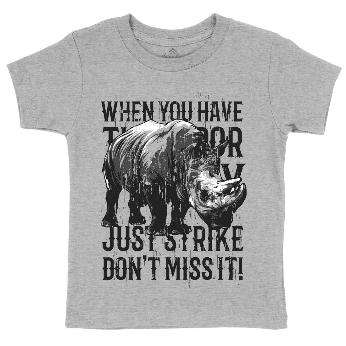 Rhino Strike Kids Organic Crew Neck T-Shirt Animals B755
