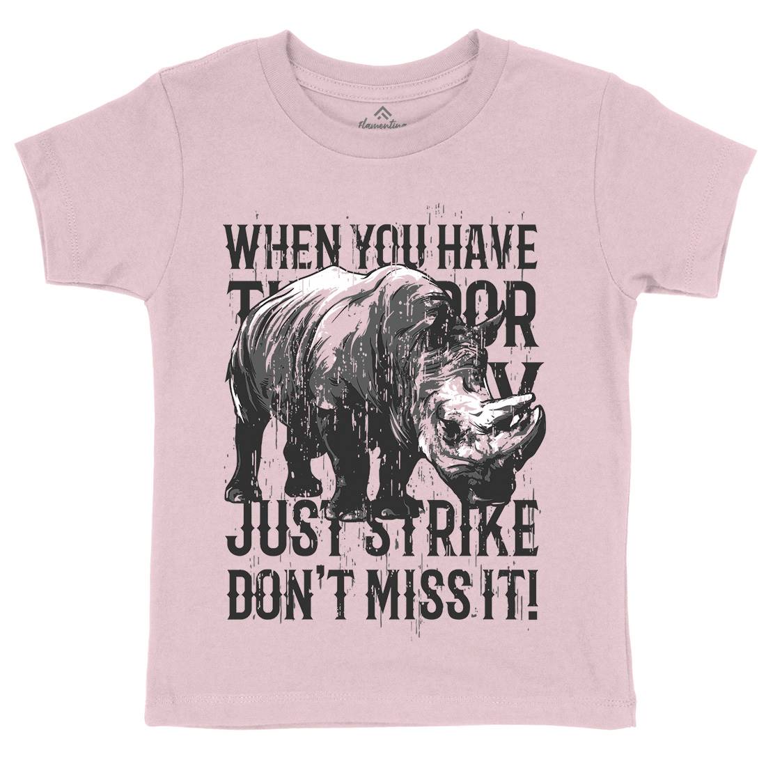 Rhino Strike Kids Organic Crew Neck T-Shirt Animals B755