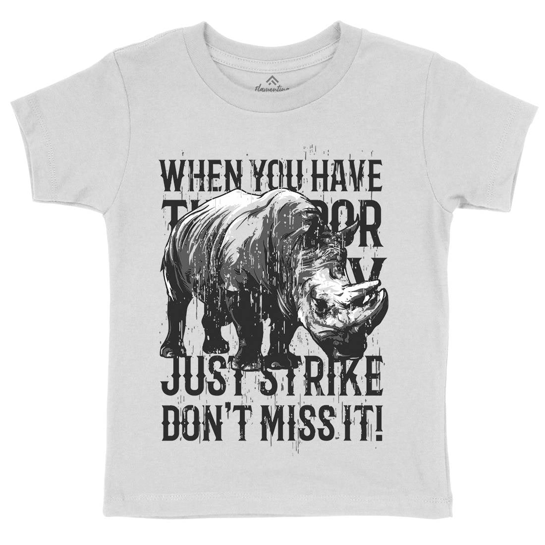 Rhino Strike Kids Crew Neck T-Shirt Animals B755