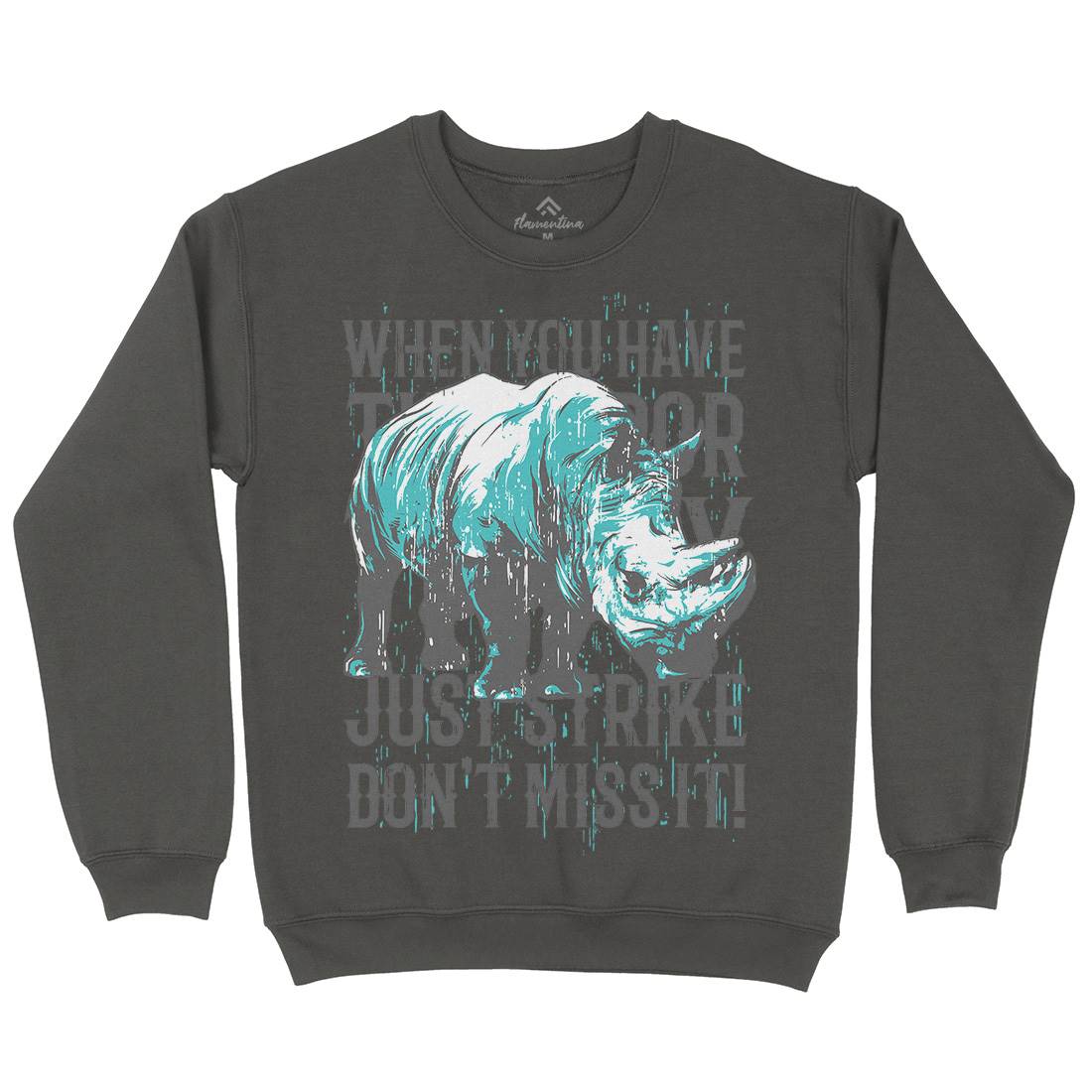 Rhino Strike Kids Crew Neck Sweatshirt Animals B755