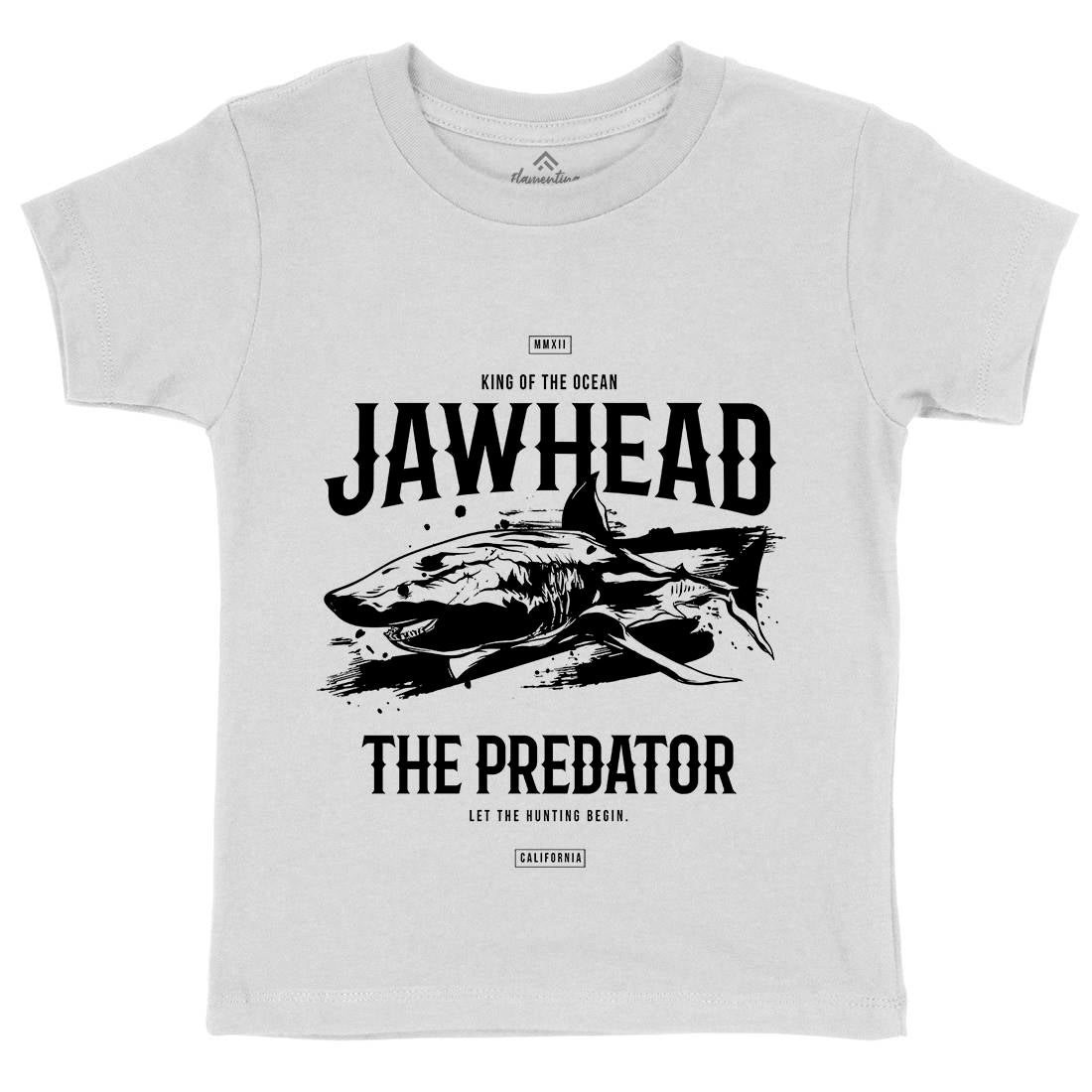 Shark Jawhead Kids Crew Neck T-Shirt Animals B757