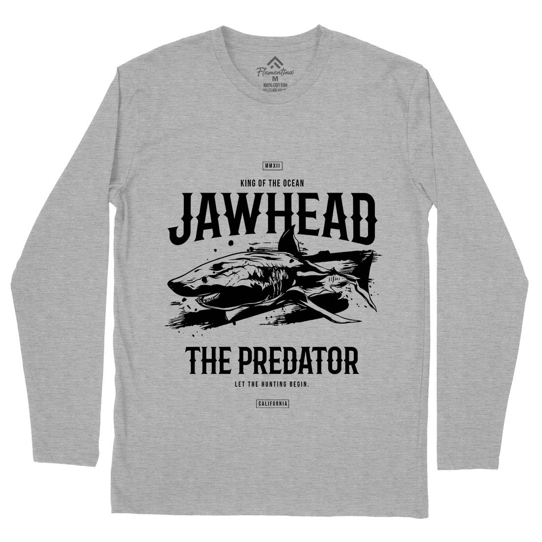 Shark Jawhead Mens Long Sleeve T-Shirt Animals B757
