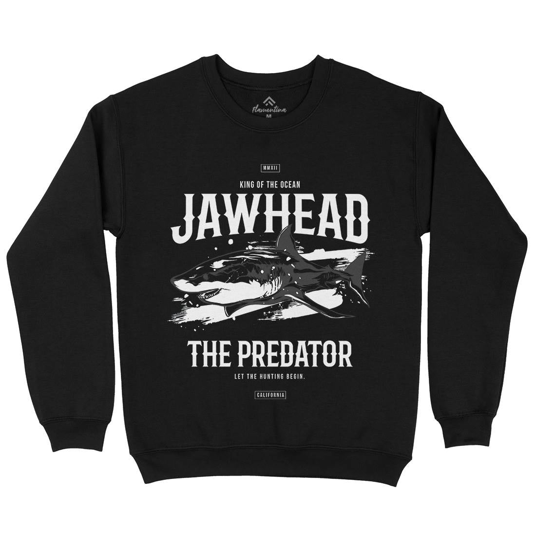 Shark Jawhead Mens Crew Neck Sweatshirt Animals B757