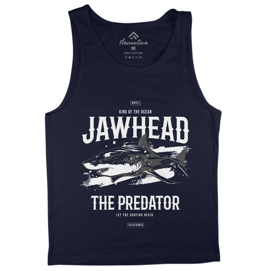 Shark Jawhead Mens Tank Top Vest Animals B757