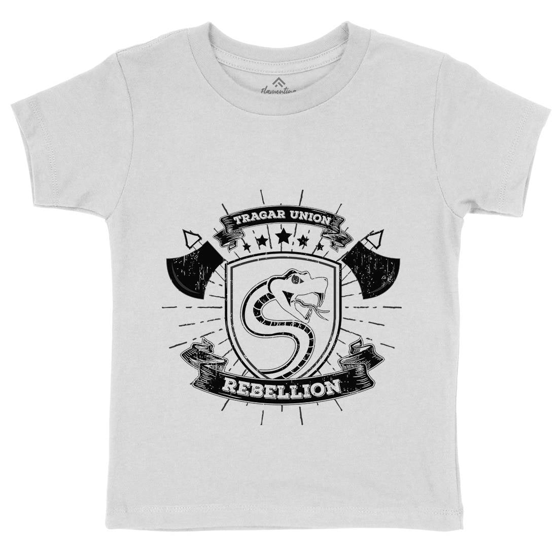 Snake Rebellion Kids Organic Crew Neck T-Shirt Animals B759