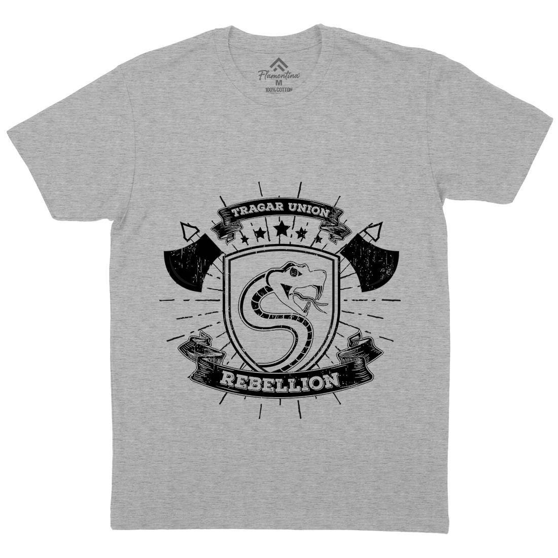 Snake Rebellion Mens Organic Crew Neck T-Shirt Animals B759