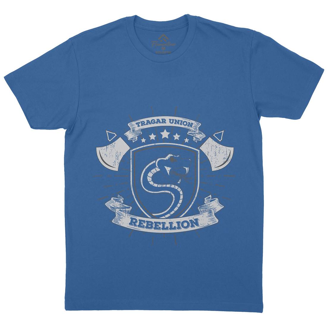 Snake Rebellion Mens Organic Crew Neck T-Shirt Animals B759