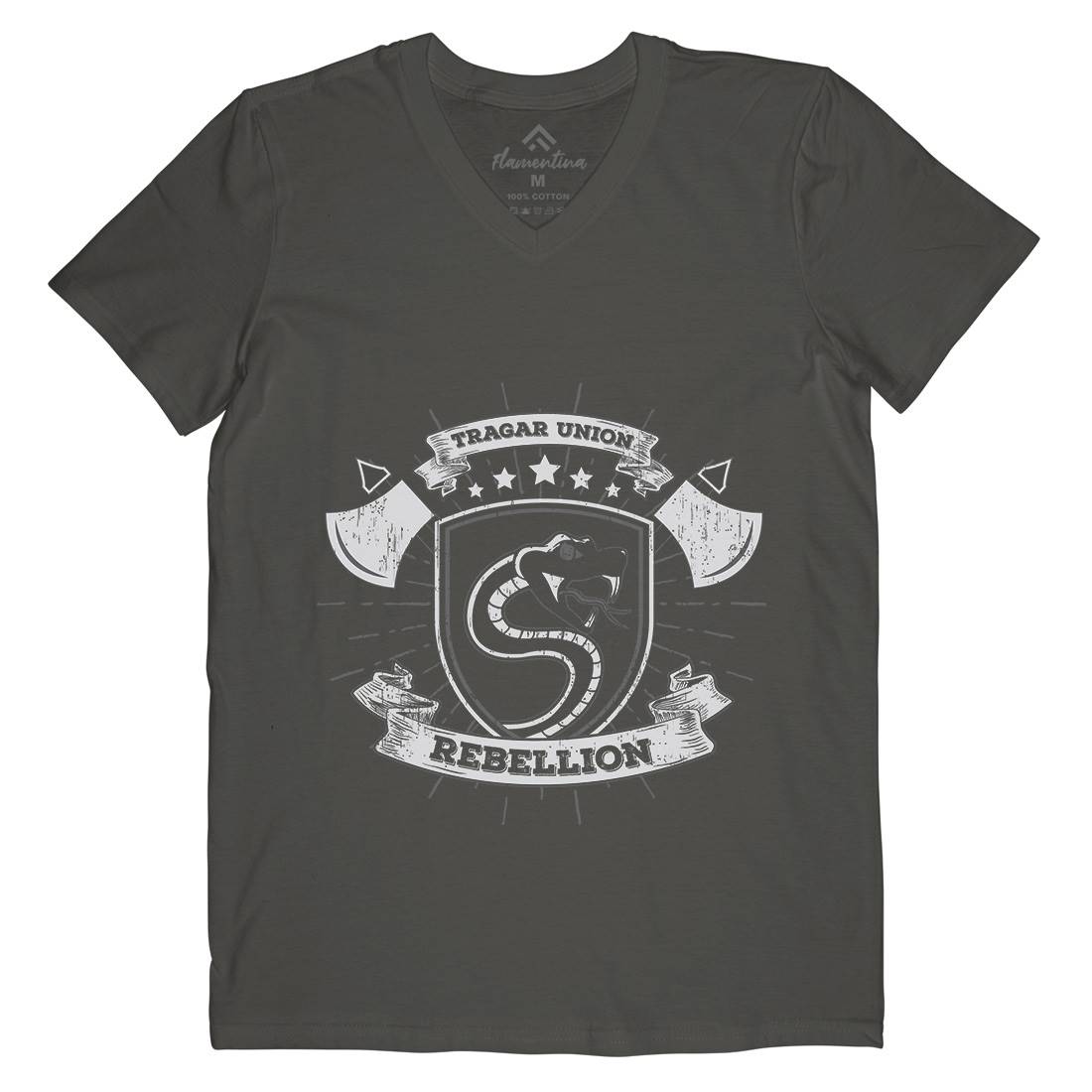 Snake Rebellion Mens V-Neck T-Shirt Animals B759