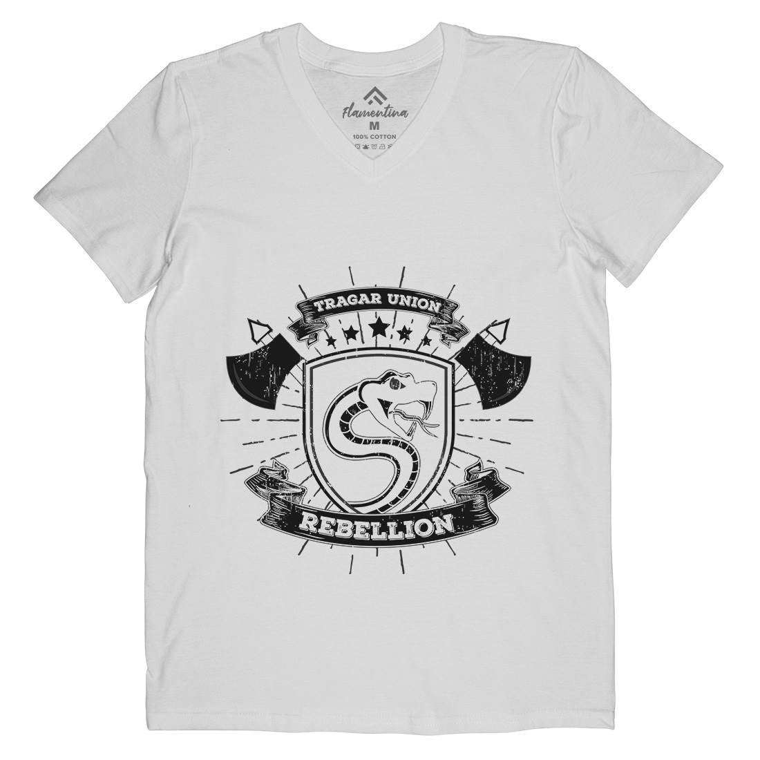 Snake Rebellion Mens V-Neck T-Shirt Animals B759