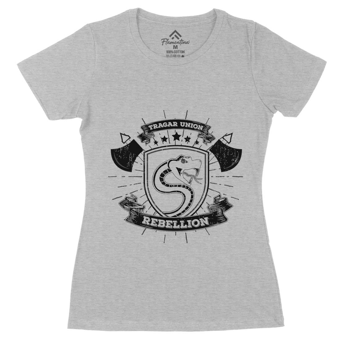 Snake Rebellion Womens Organic Crew Neck T-Shirt Animals B759