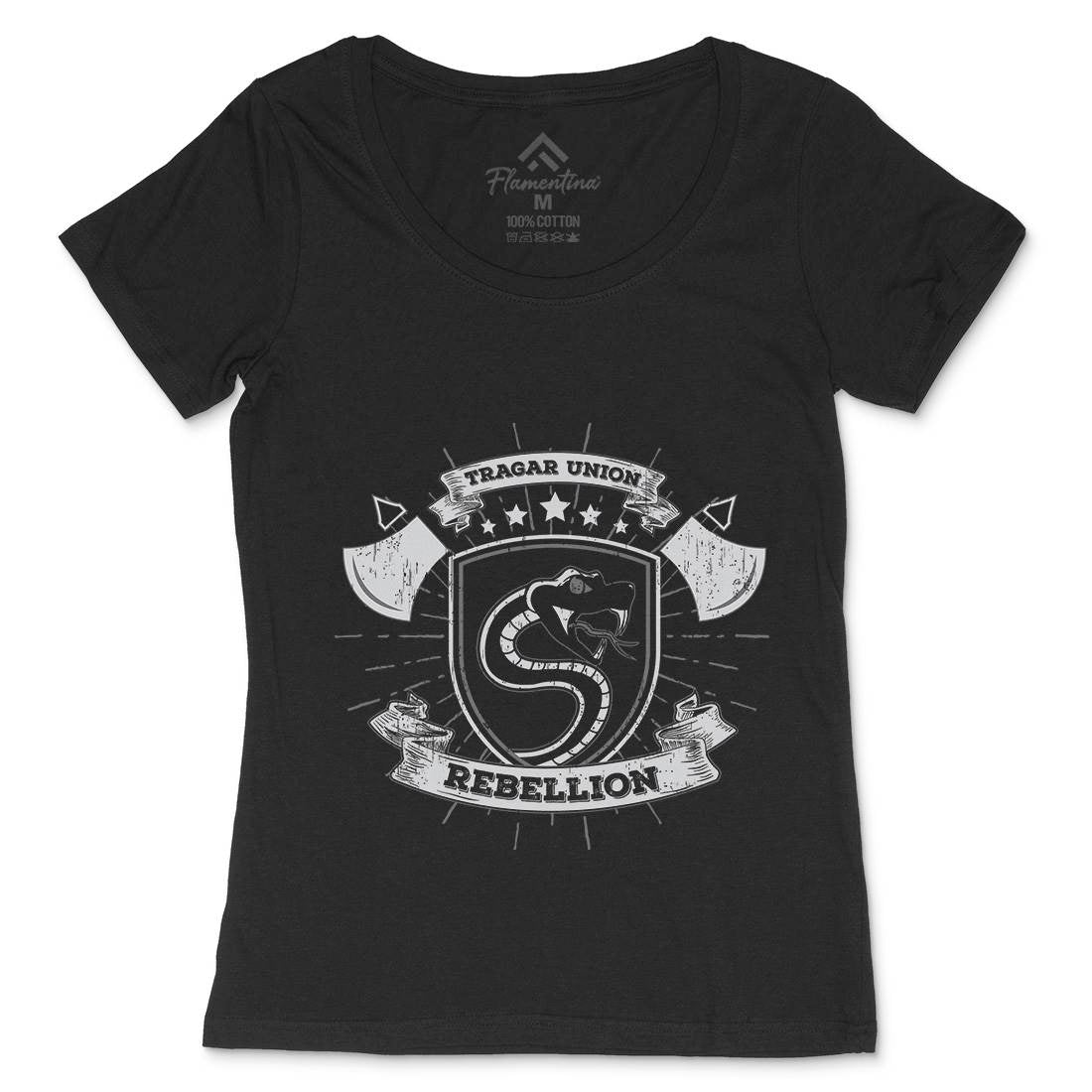 Snake Rebellion Womens Scoop Neck T-Shirt Animals B759