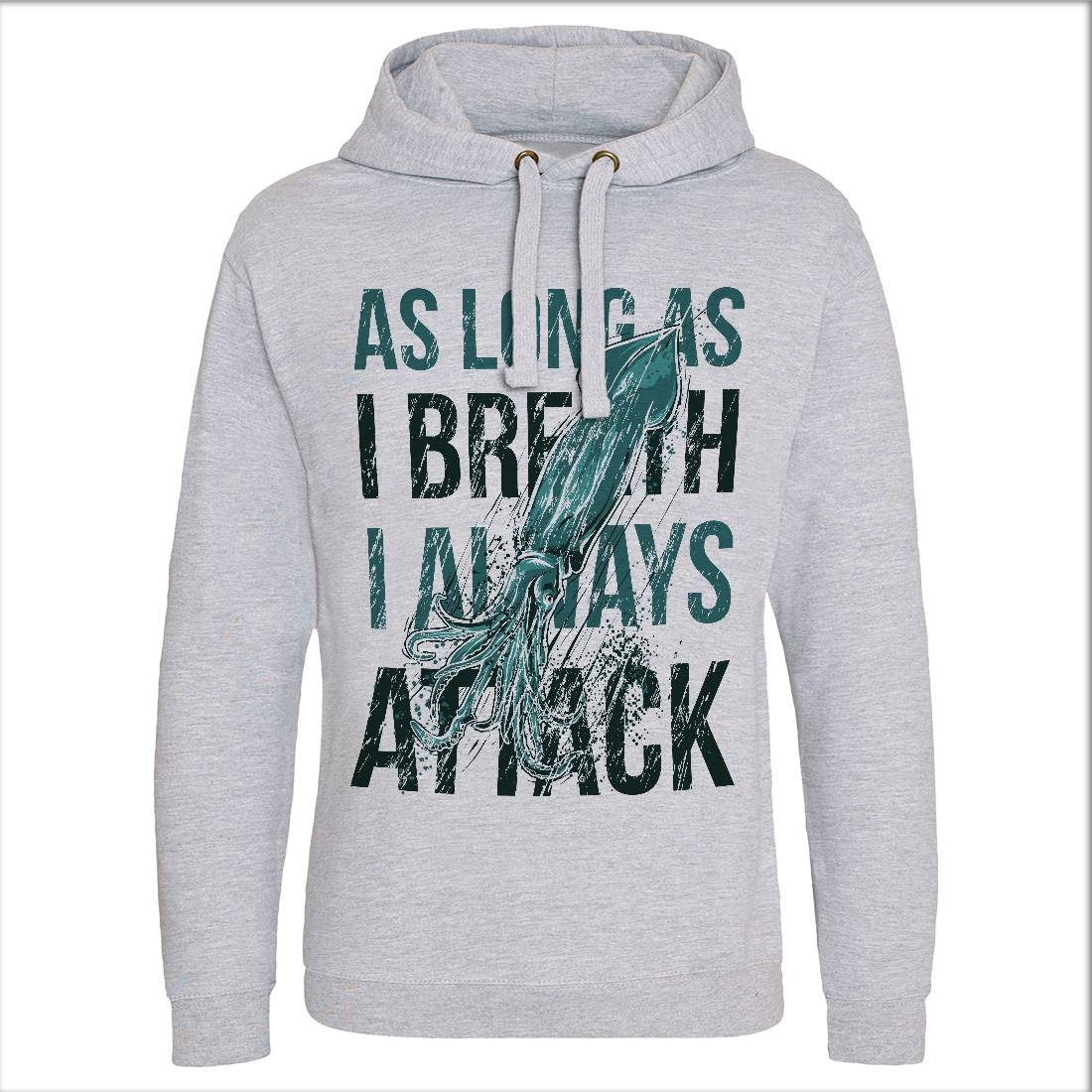 Squid Attack Mens Hoodie Without Pocket Animals B760