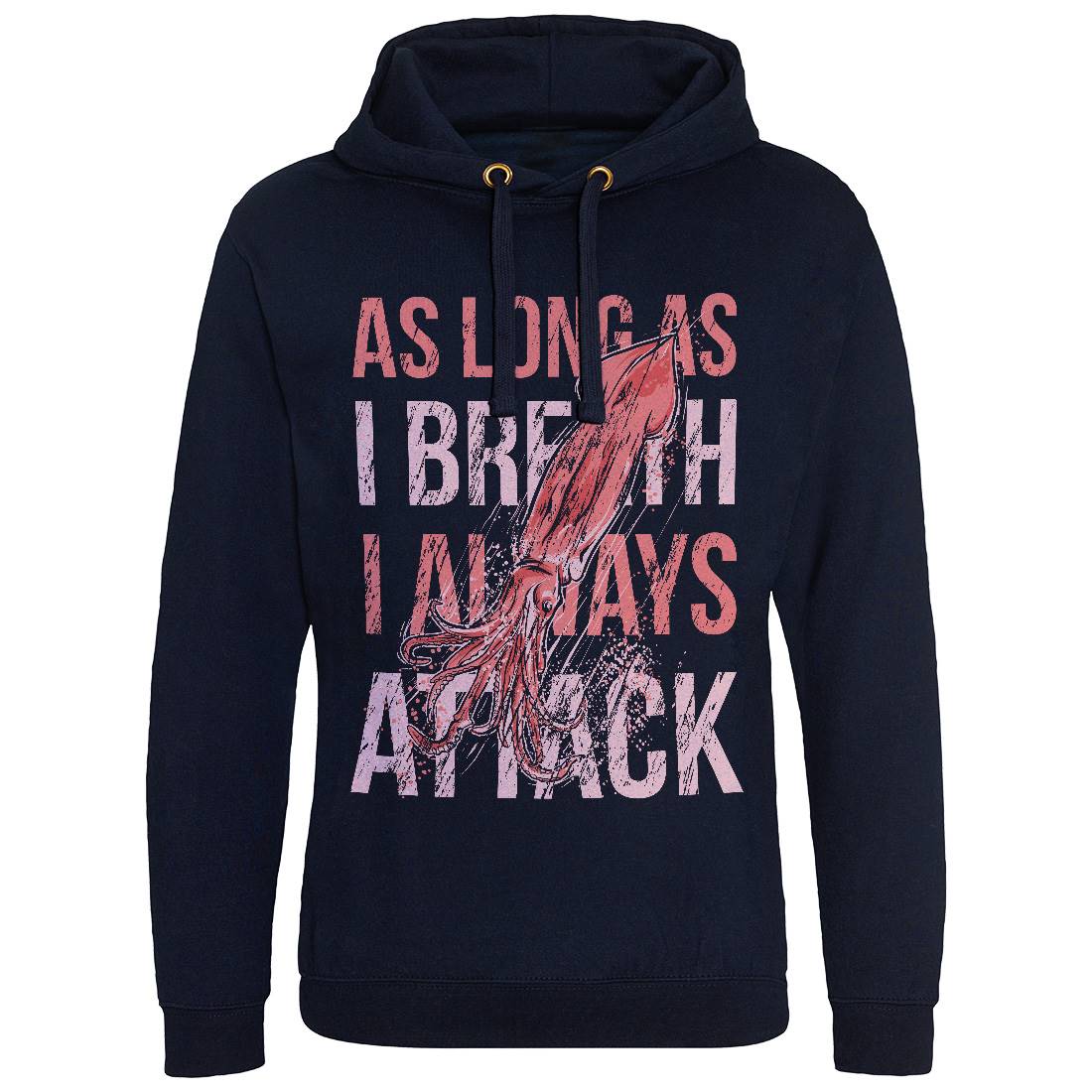 Squid Attack Mens Hoodie Without Pocket Animals B760
