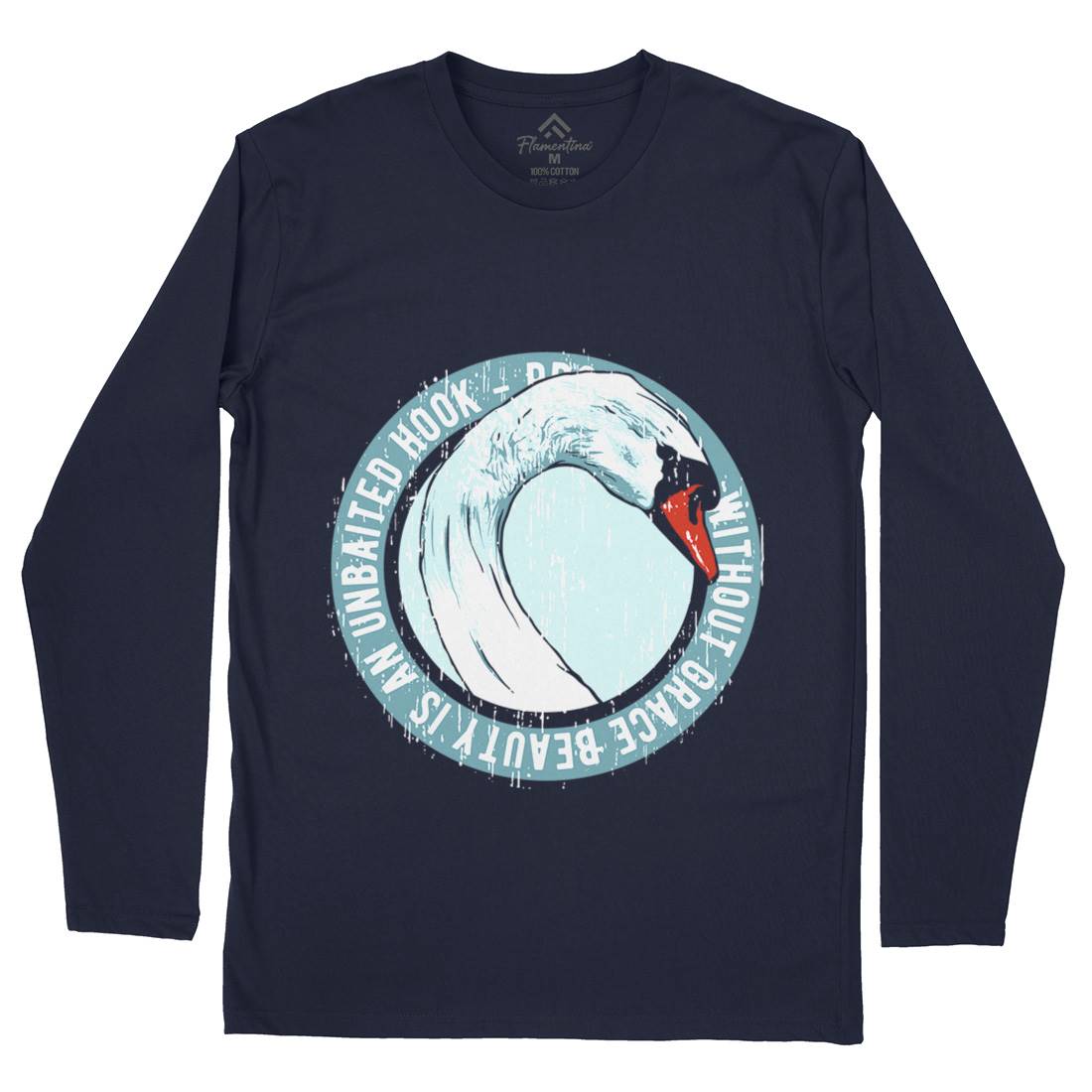 Swan Grace Mens Long Sleeve T-Shirt Animals B761