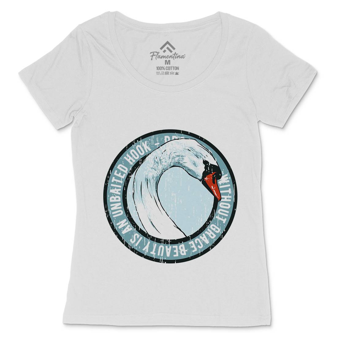 Swan Grace Womens Scoop Neck T-Shirt Animals B761