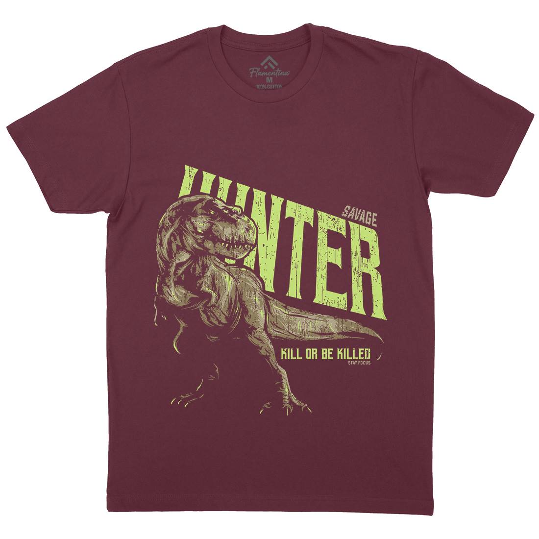 T-Rex Hunt Mens Crew Neck T-Shirt Animals B762