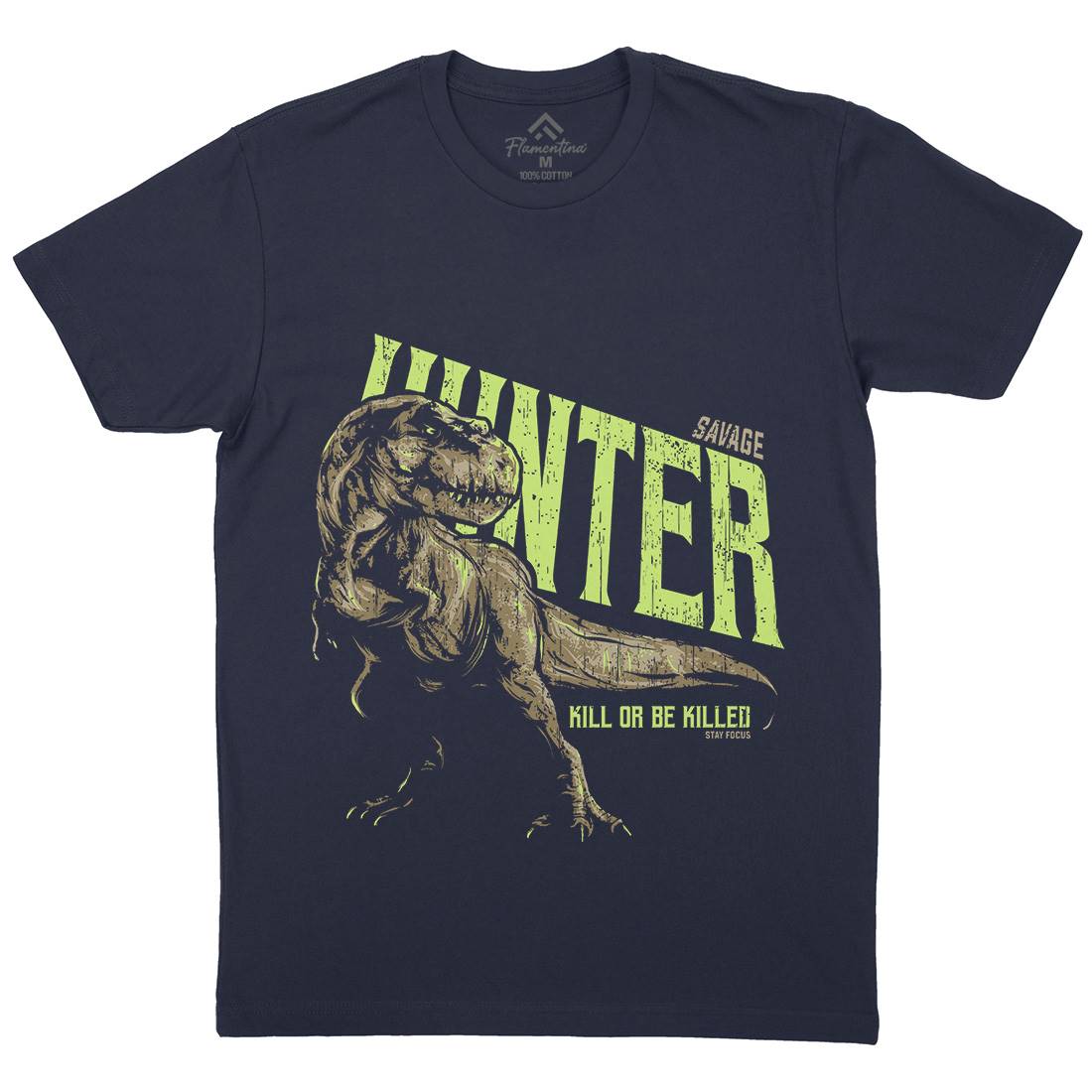 T-Rex Hunt Mens Crew Neck T-Shirt Animals B762