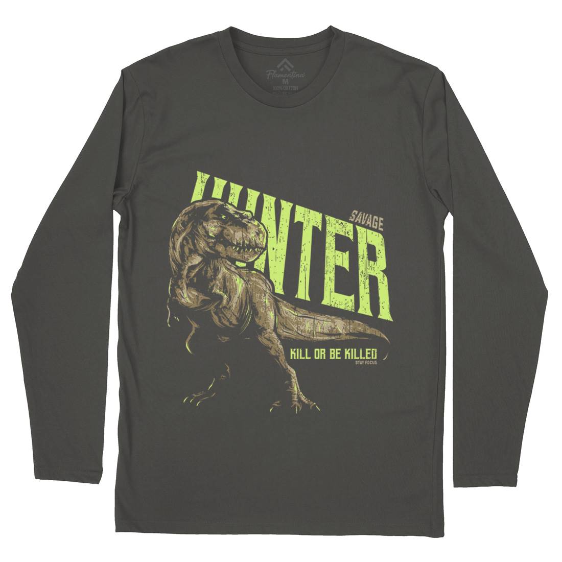 T-Rex Hunt Mens Long Sleeve T-Shirt Animals B762