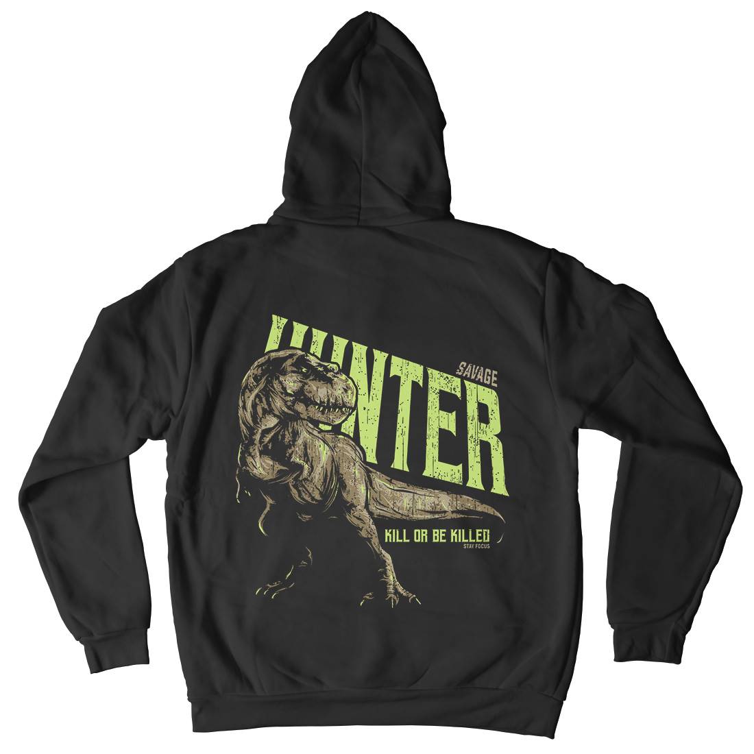 T-Rex Hunt Mens Hoodie With Pocket Animals B762