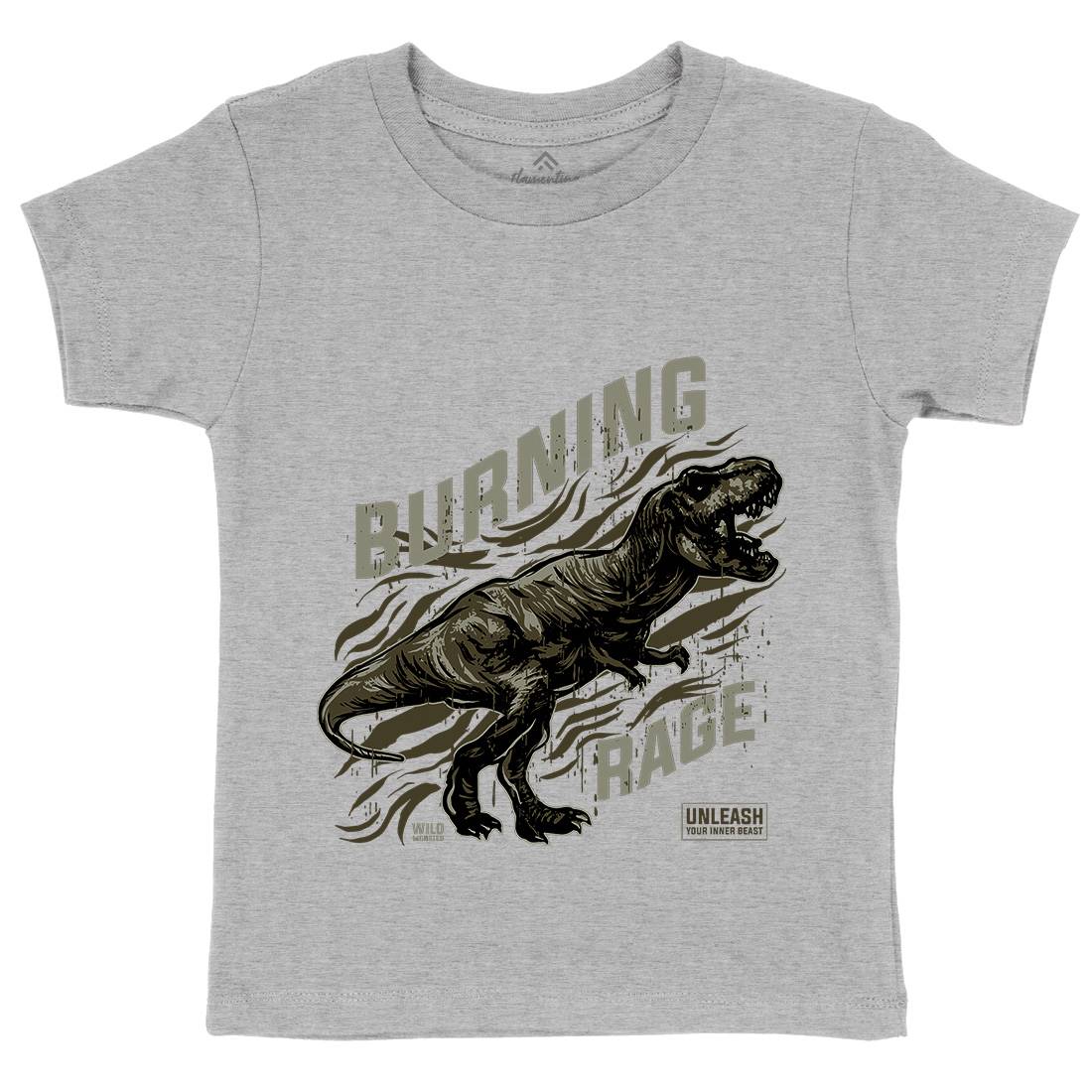 T-Rex Rage Kids Crew Neck T-Shirt Animals B763