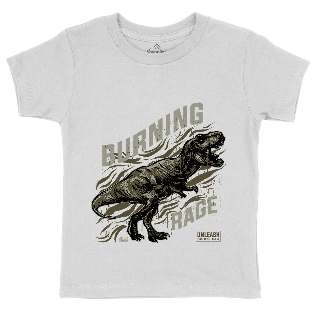 T-Rex Rage Kids Crew Neck T-Shirt Animals B763