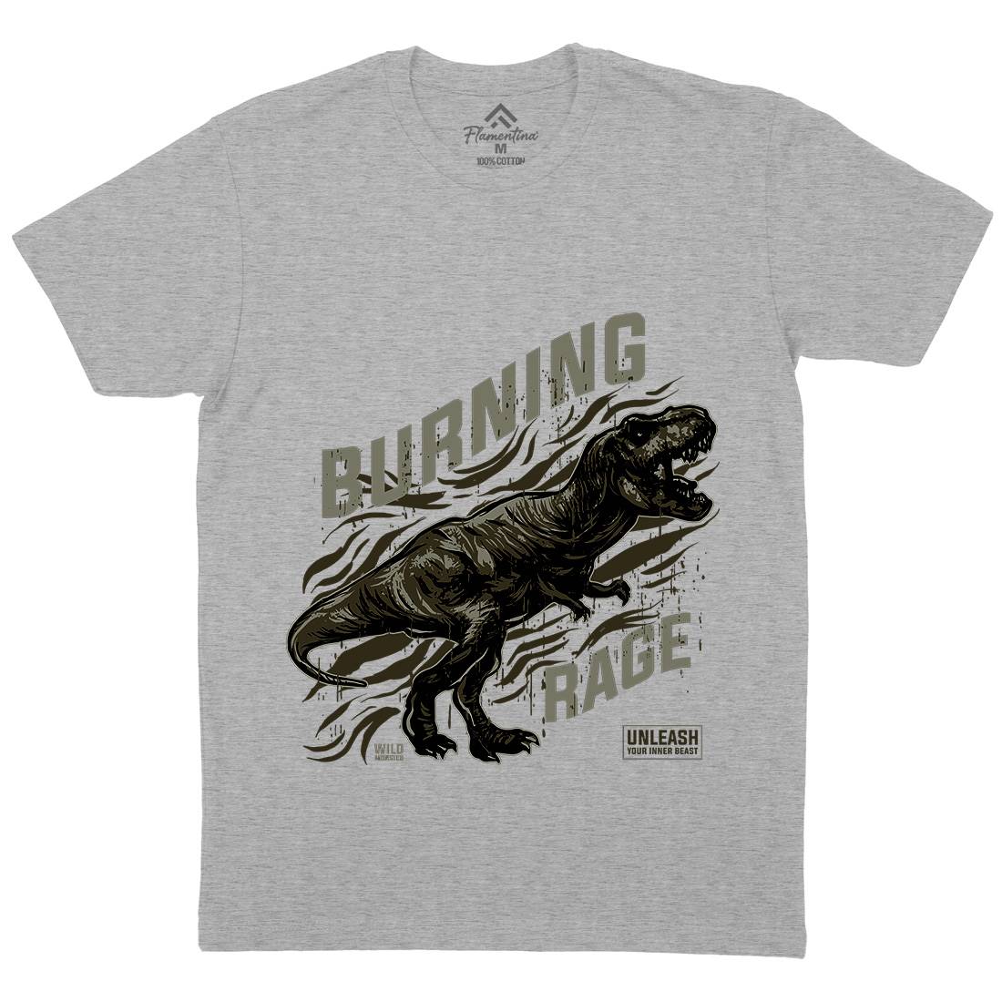 T-Rex Rage Mens Crew Neck T-Shirt Animals B763