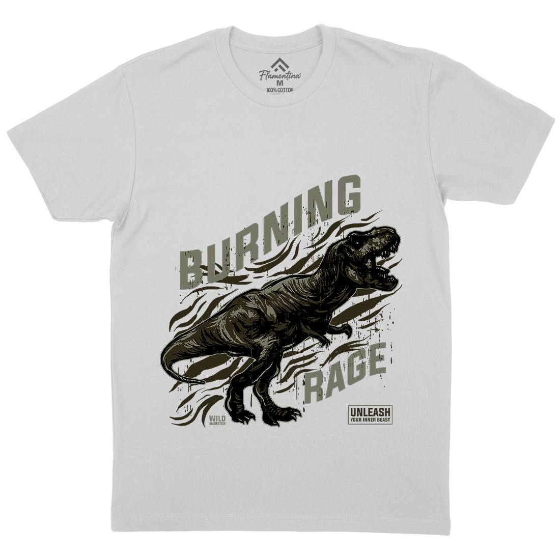 T-Rex Rage Mens Crew Neck T-Shirt Animals B763