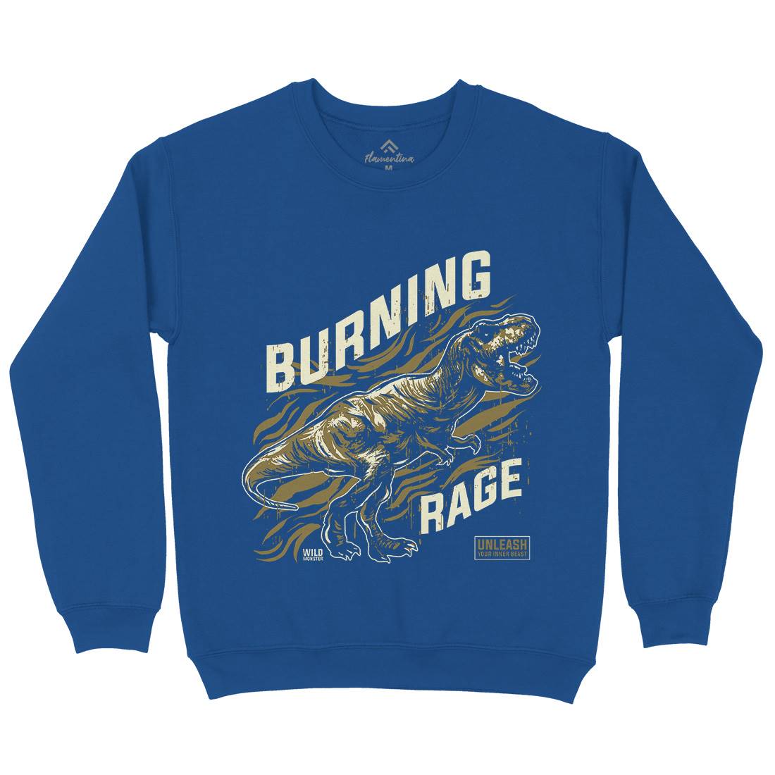 T-Rex Rage Mens Crew Neck Sweatshirt Animals B763