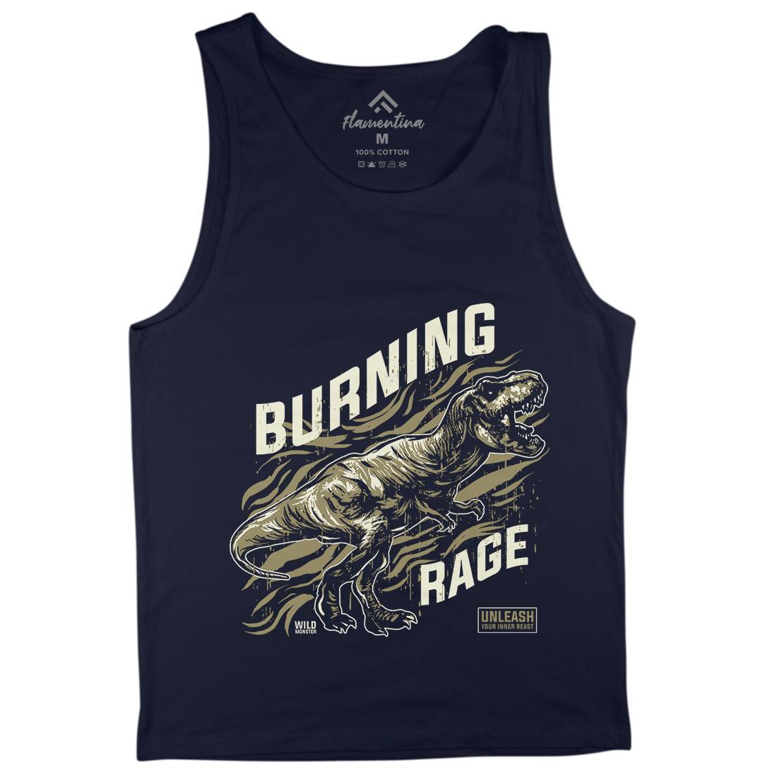 T-Rex Rage Mens Tank Top Vest Animals B763