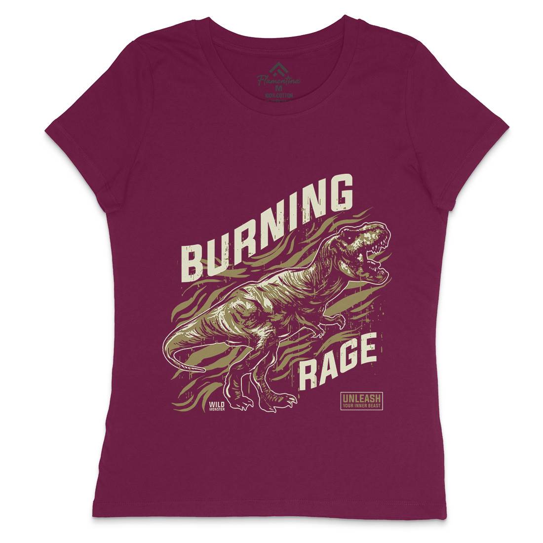 T-Rex Rage Womens Crew Neck T-Shirt Animals B763