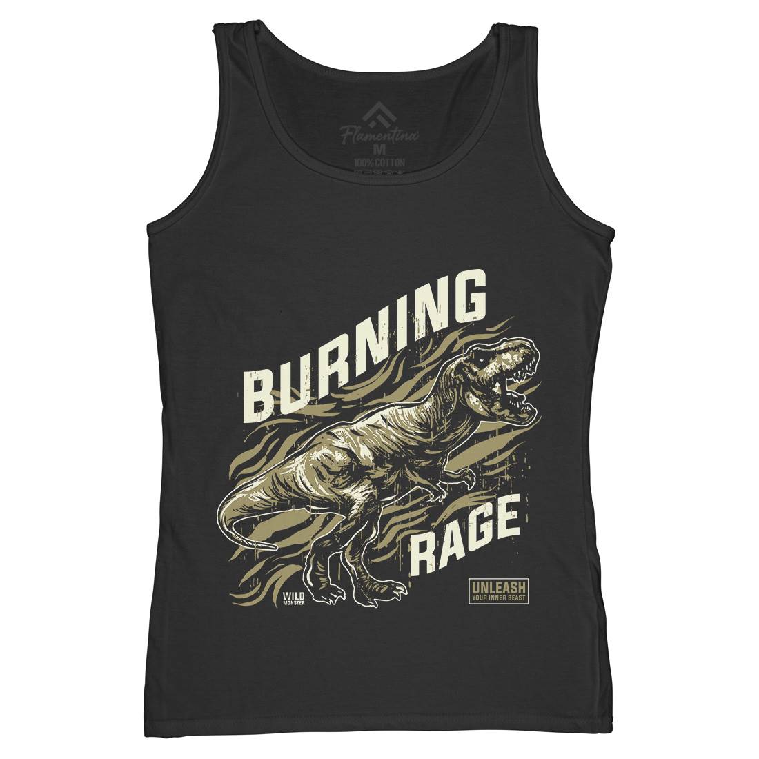T-Rex Rage Womens Organic Tank Top Vest Animals B763