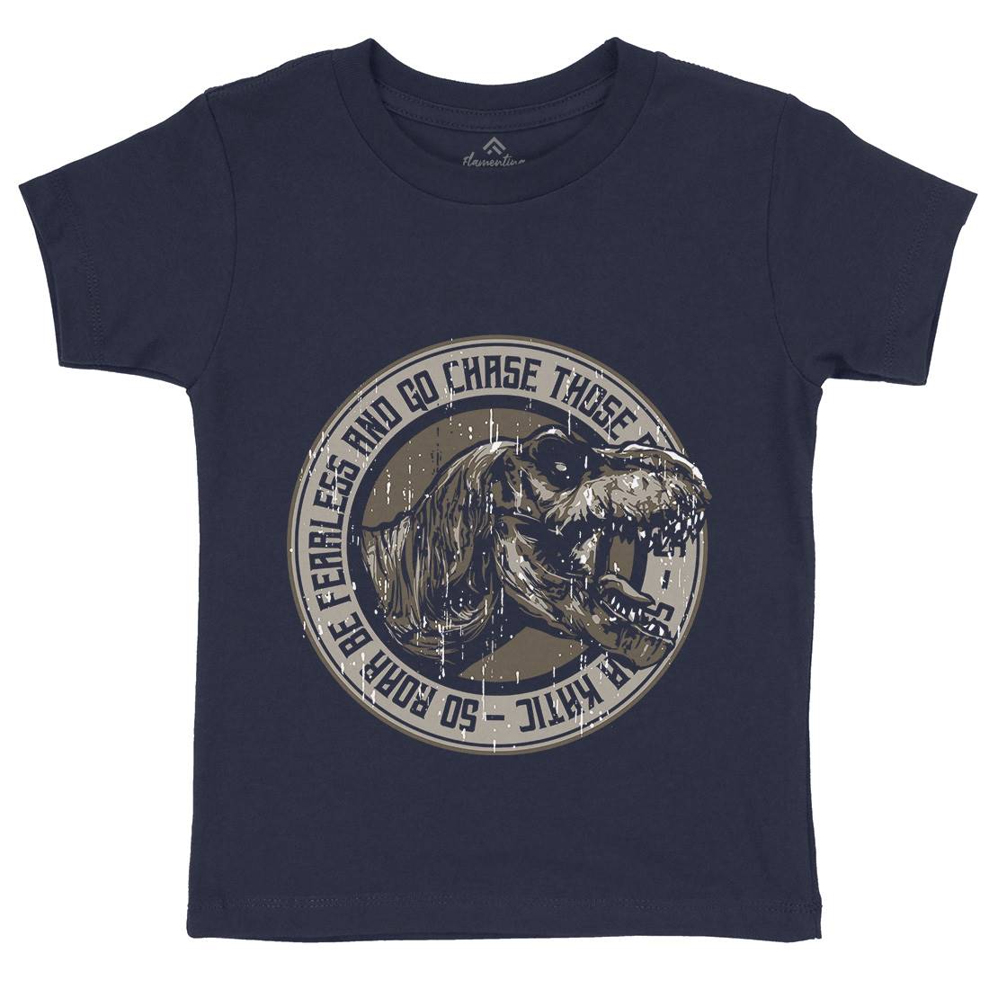 T-Rex Roar Kids Organic Crew Neck T-Shirt Animals B764