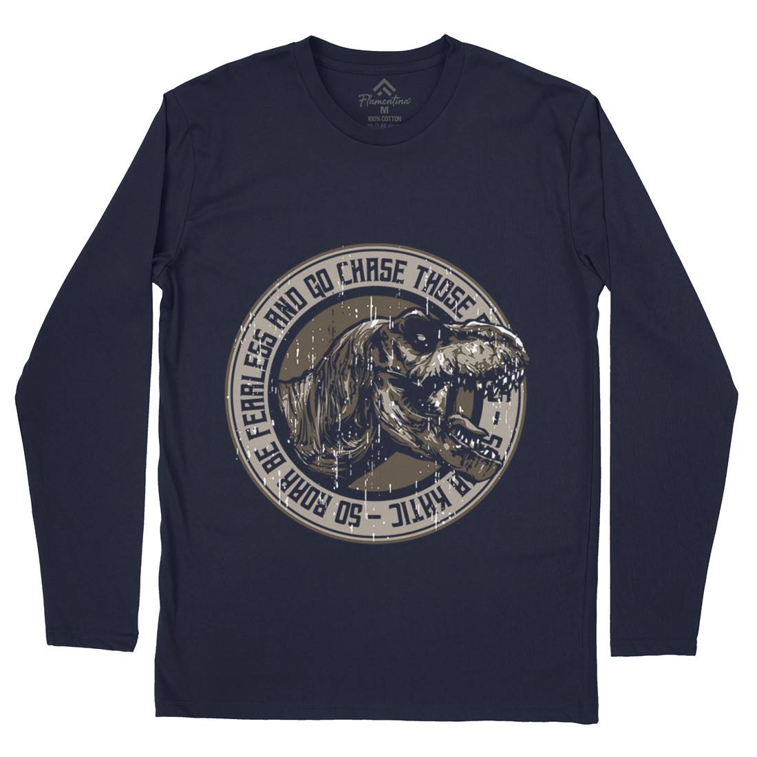 T-Rex Roar Mens Long Sleeve T-Shirt Animals B764