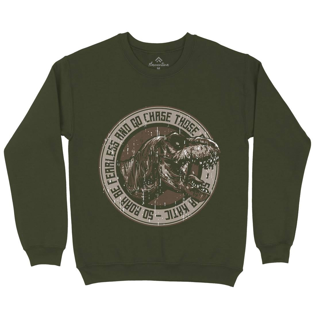 T-Rex Roar Mens Crew Neck Sweatshirt Animals B764