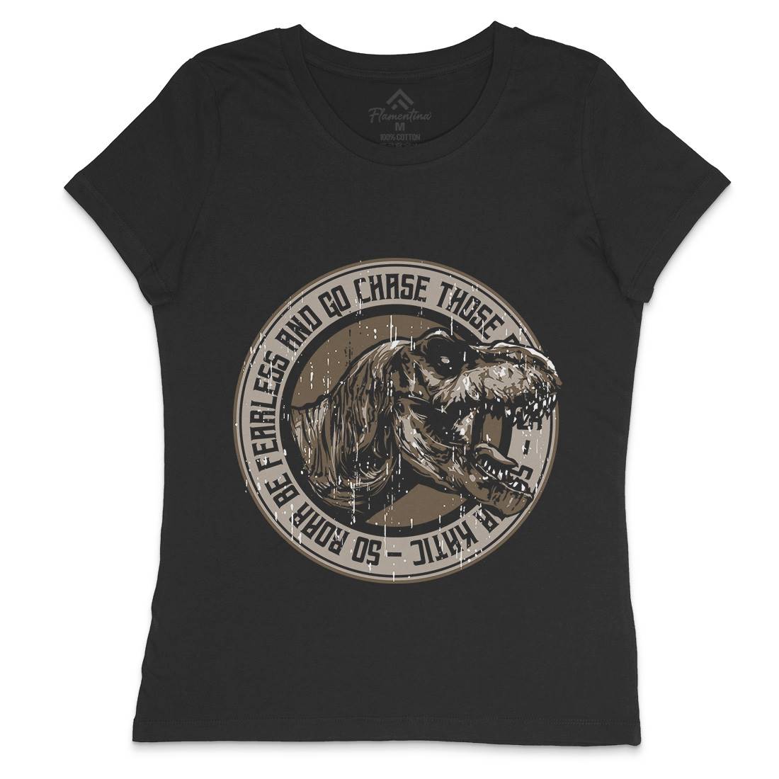 T-Rex Roar Womens Crew Neck T-Shirt Animals B764