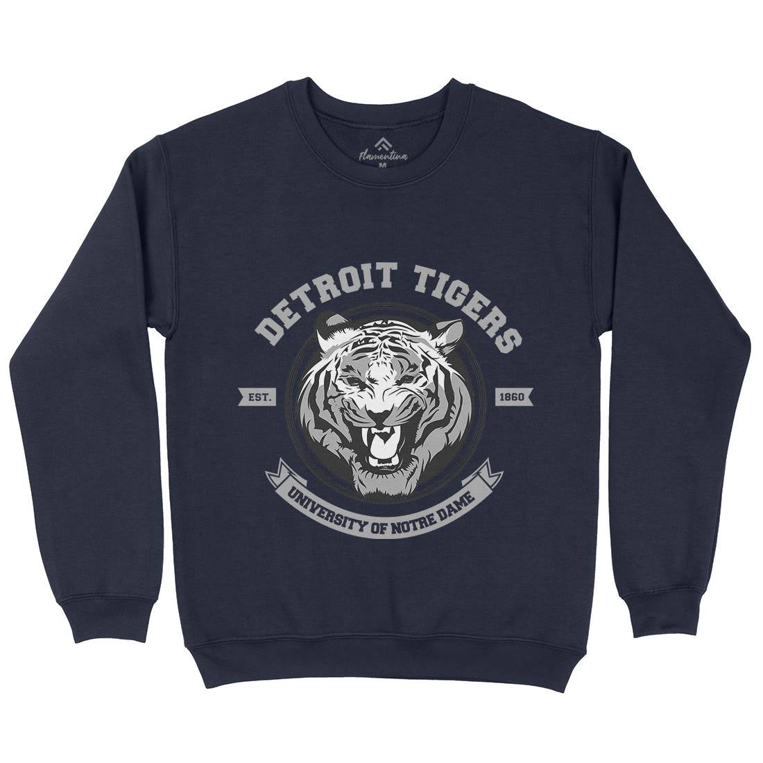 Tiger Detroit Kids Crew Neck Sweatshirt Animals B766