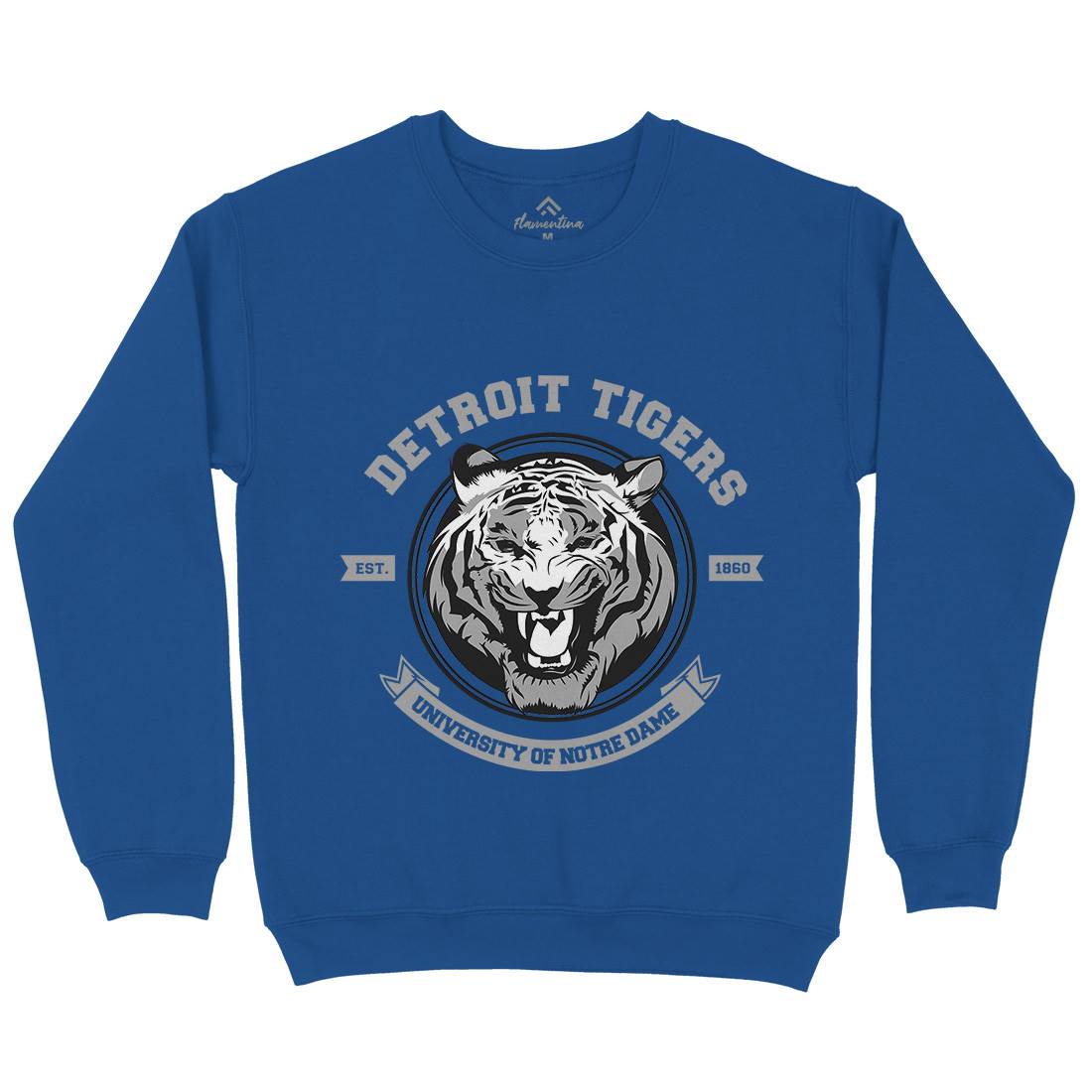 Tiger Detroit Kids Crew Neck Sweatshirt Animals B766