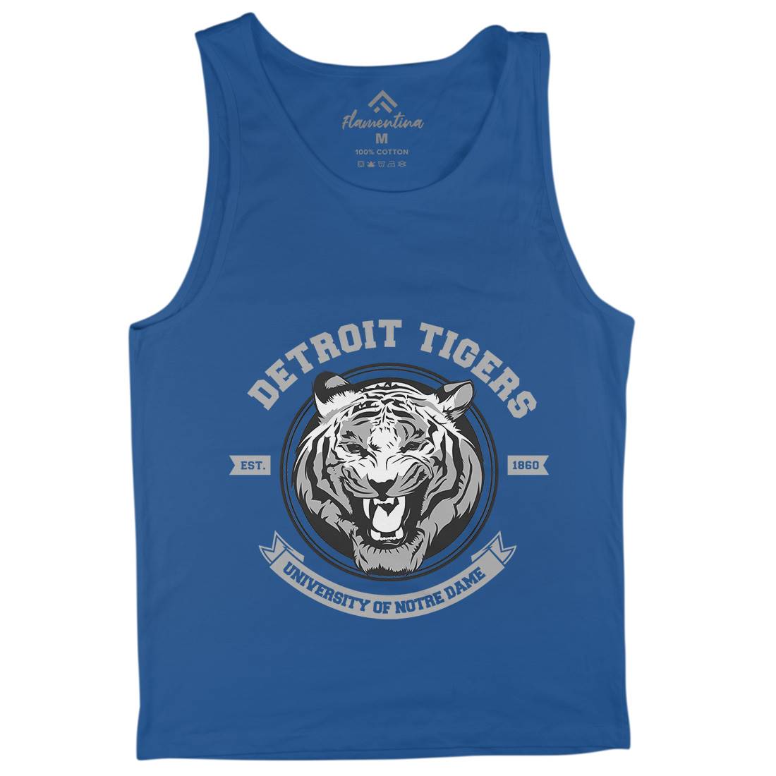 Tiger Detroit Mens Tank Top Vest Animals B766