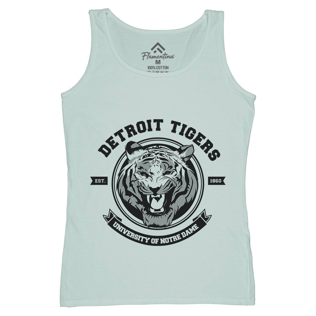 Tiger Detroit Womens Organic Tank Top Vest Animals B766