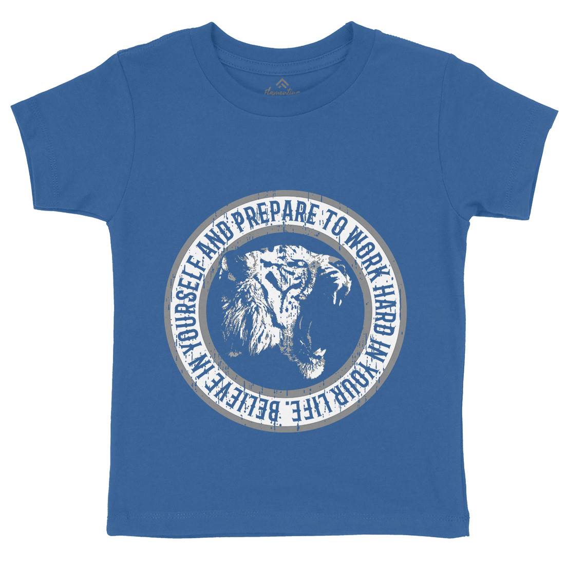 Tiger Hard Kids Crew Neck T-Shirt Animals B767