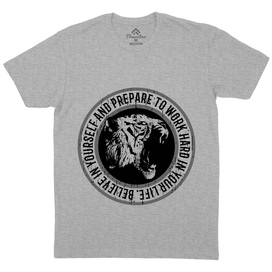 Tiger Hard Mens Crew Neck T-Shirt Animals B767