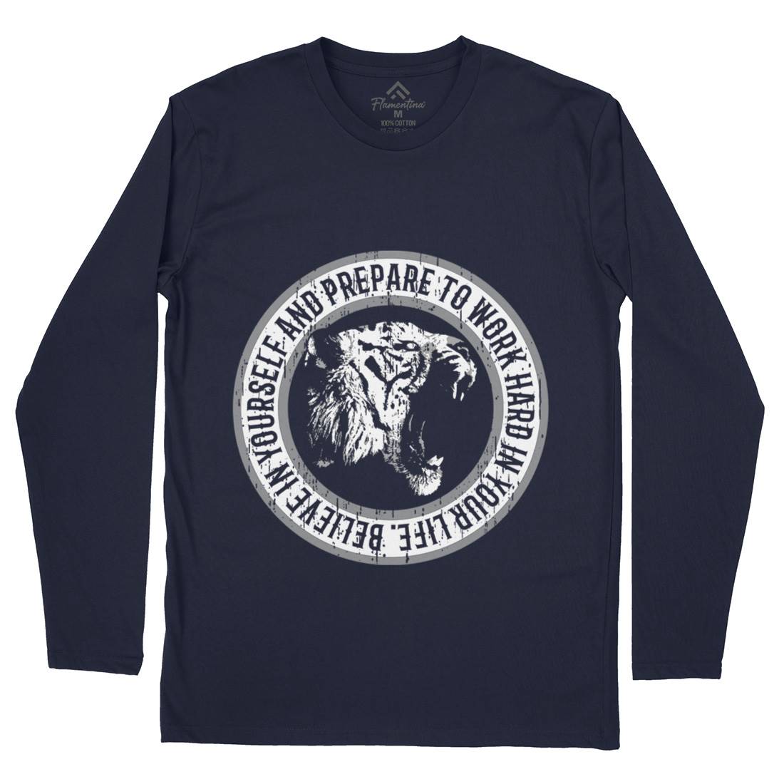 Tiger Hard Mens Long Sleeve T-Shirt Animals B767